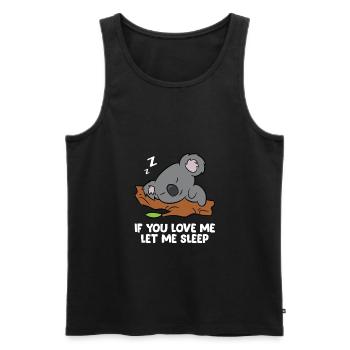 Koala Müde Lass Mich Schlafen Koala Pyjama - Männer Premium Bio Tank Top - Schwarz - Vorne - AI Model Male 178 light (178cm)