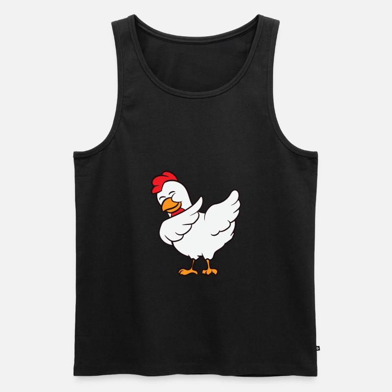 Dabbing Huhn Kinder Hühnerzucht Farmer Dabbing - Männer Premium Bio Tank Top - Schwarz