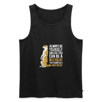Suricate Cadeau Soyez Toujours Un suricate - Débardeur bio Premium Homme - noir - Devant - Michal (187cm)