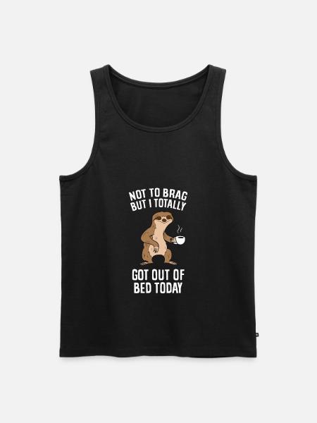 Sengångare trött sengångare Pyjamas Sloth Säger - Ekologisk premium tanktopp herr - svart