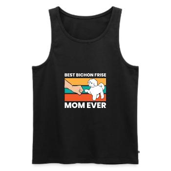 Meilleur Bichon Frise Mom Ever - Débardeur bio Premium Homme - noir - Devant - AI Model Male 178 light (178cm)