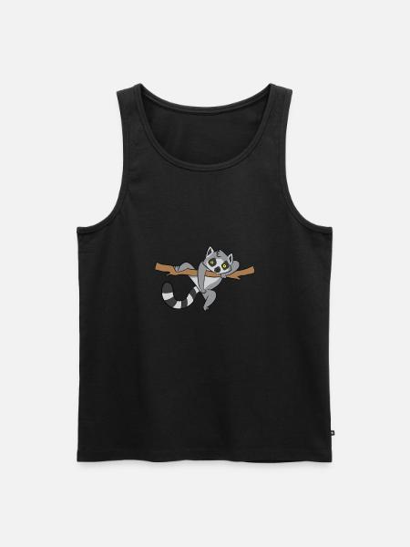 Cute Lemur Animal Kids Lemurs - Men's Premium Organic Tank Top - black
