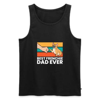 Meilleur French Bulldog Dad Ever French Bulldog Dad - Débardeur bio Premium Homme - noir - Devant - Michal (187cm)
