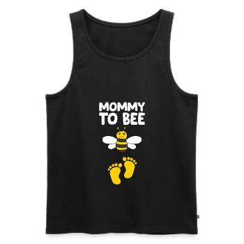 Funny Bee Lover Mommy To Bee Pregnancy - Men's Premium Organic Tank Top - black - Front - AI Model Male 178 light (178cm)