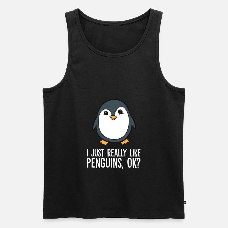 J’aime vraiment les pingouins - Débardeur bio Premium Homme - noir