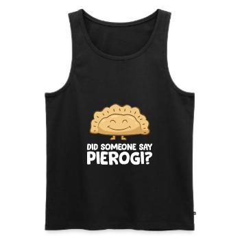 Lustiger Pierogi-Liebhaber Hat jemand Pierogi - Männer Premium Bio Tank Top - Schwarz - Vorne - AI Model Male 178 light (178cm)