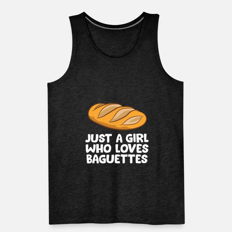 Nur ein Mädchen, das Baguettes liebt Männer Premium Bio Tank Top