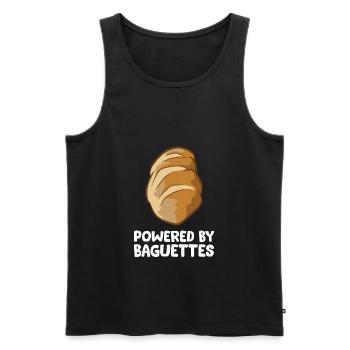 Drôles d’amateurs de baguette alimentés par des baguettes - Débardeur bio Premium Homme - noir - Devant - Michal (187cm)