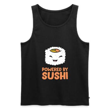 Powered By Sushi Love Sushi - Men's Premium Organic Tank Top - black - Front - Michal (187cm)