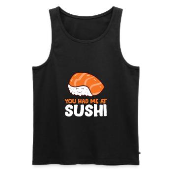 You Had Me At Sushi Love Sushi - Men's Premium Organic Tank Top - black - Front - Michal (187cm)