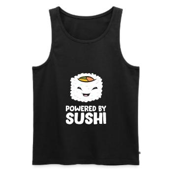 Powered by Sushi Liebe Sushi - Männer Premium Bio Tank Top - Schwarz - Vorne - AI Model Male 178 light (178cm)