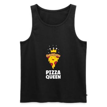 Pizza Queen Love Pizzas - Men's Premium Organic Tank Top - black - Front - AI Model Male 178 light (178cm)