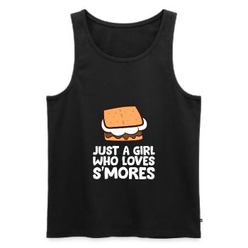 Smores Girl Nur ein Mädchen, das Smores liebt - Männer Premium Bio Tank Top - Schwarz - Vorne - AI Model Male 178 light (178cm)