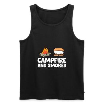 Lustige Smores Liebhaber Lagerfeuer und Smores - Männer Premium Bio Tank Top - Schwarz - Vorne - AI Model Male 178 light (178cm)