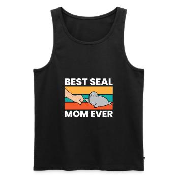 Seal Mama Animal Beste Seal Mama aller Zeiten - Männer Premium Bio Tank Top - Schwarz - Vorne - AI Model Male 178 light (178cm)