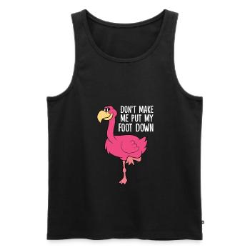 Zwingen Sie mich nicht, einen Fuß auf den Boden - Männer Premium Bio Tank Top - Schwarz - Vorne - AI Model Male 178 light (178cm)