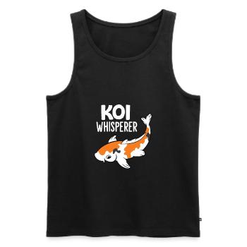 Koi Whisperer Aquarium Japanese Koi - Men's Premium Organic Tank Top - black - Front - AI Model Male 178 light (178cm)