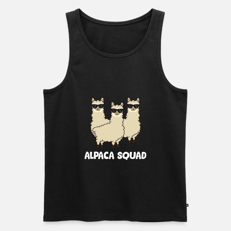 Alpaka Squad Liebe Alpakas - Männer Premium Bio Tank Top - Schwarz