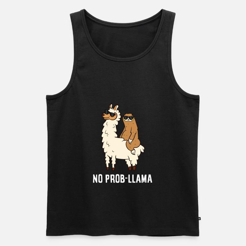 Pas de prob-lama Mignon Pas de lama prob lama - Débardeur bio Premium Homme - noir