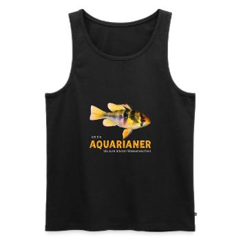 Ich bin Aquarianer... - Männer Premium Bio Tank Top - Schwarz - Vorne - AI Model Male 178 light (178cm)