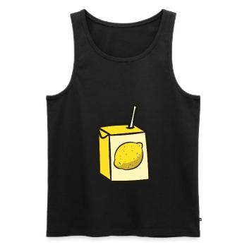 Funny Lemons Lover Lemon Drink - Men's Premium Organic Tank Top - black - Front - AI Model Male 178 light (178cm)