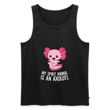 Mignon animal de compagnie Axolotl Mon animal spirituel est - Débardeur bio Premium Homme - noir - Devant - Michal (187cm)