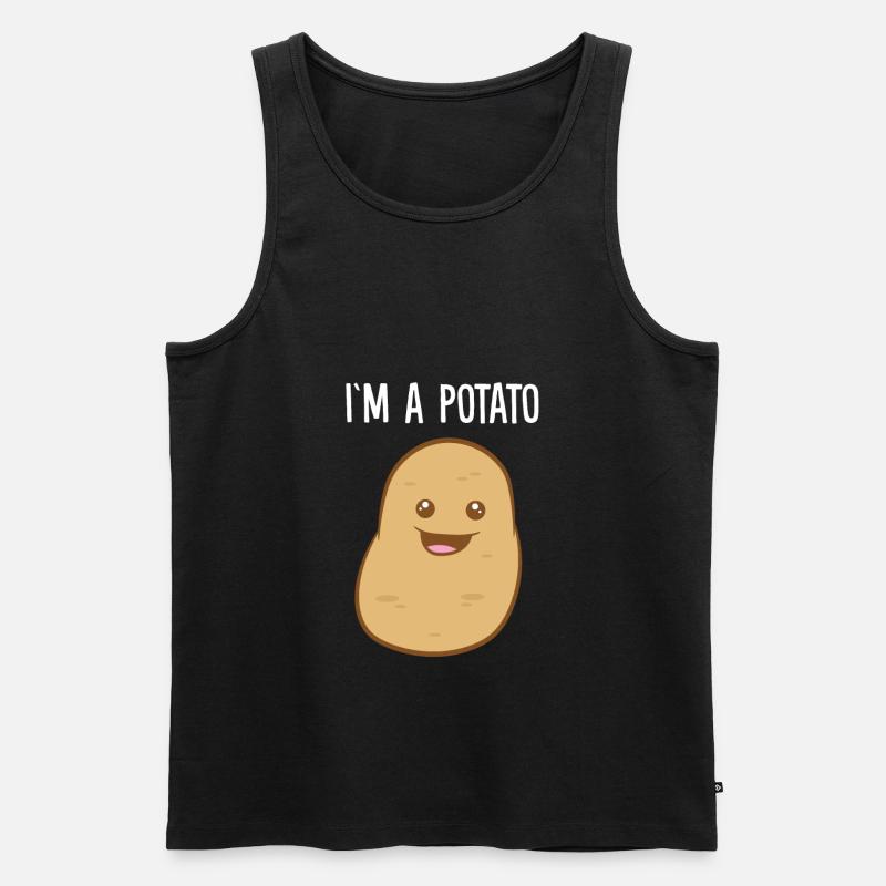 Ich bin eine Kartoffel - Männer Premium Bio Tank Top - Schwarz