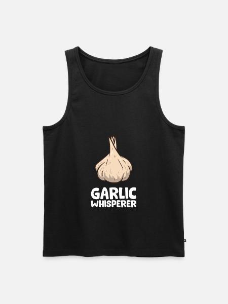 Funny Garlic Lover Garlic Whisperer - Men's Premium Organic Tank Top - black