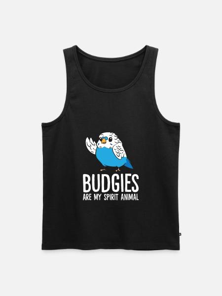 Funny Budgie Lover Budgerigars - Men's Premium Organic Tank Top - black