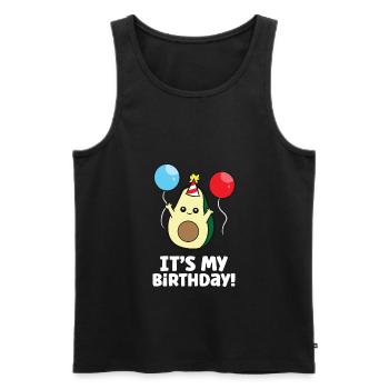 Avocado Es ist mein Geburtstag Avocado Geburtstag - Männer Premium Bio Tank Top - Schwarz - Vorne - AI Model Male 178 light (178cm)