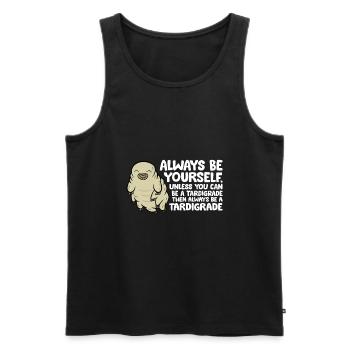 Love Squash Funny Squash Player - Men's Premium Organic Tank Top - black - Front - AI Model Male 178 light (178cm)