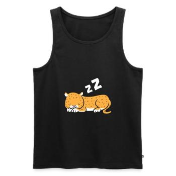 Schlafender Jaguar Fauler Jaguar Pyjamas - Männer Premium Bio Tank Top - Schwarz - Vorne - AI Model Male 178 light (178cm)