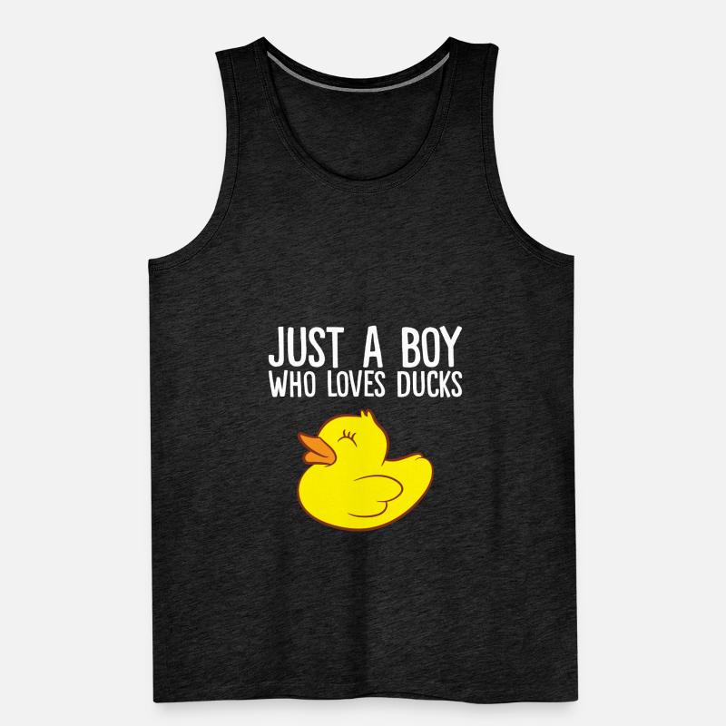 Just a Boy Who Loves Ducks Men's Premium Organic Tank Top