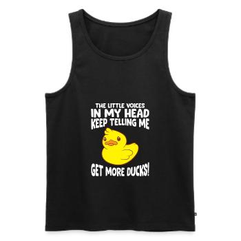 Die kleinen Stimmen in meinem Kopf sagen mir - Männer Premium Bio Tank Top - Schwarz - Vorne - Michal (187cm)