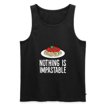 Nichts ist unanfechtbar Spaghetti Pasta - Männer Premium Bio Tank Top - Schwarz - Vorne - Michal (187cm)