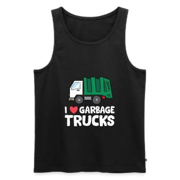 Recycling Garbage Truck I Love Garbage Trucks - Männer Premium Bio Tank Top - Schwarz - Vorne - AI Model Male 178 light (178cm)