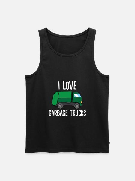 I Love Garbage Trucks - Men's Premium Organic Tank Top - black