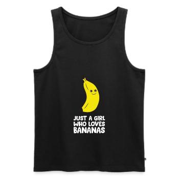 Juste une fille qui aime les bananes - Débardeur bio Premium Homme - noir - Devant - AI Model Male 178 light (178cm)
