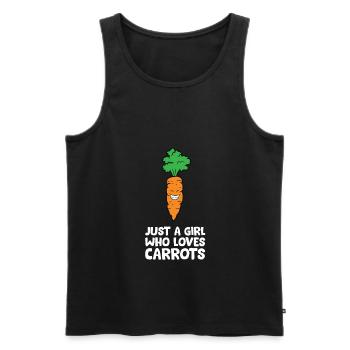 Just a Girl Who Loves Carrots - Men's Premium Organic Tank Top - black - Front - Michal (187cm)