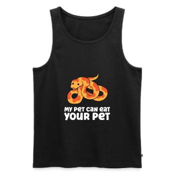 My Pet Can Eat Your Pet Corn Snake Owner - Men's Premium Organic Tank Top - black - Front - AI Model Male 178 light (178cm)