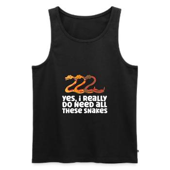 Corn Snake Owner Yes I Really Do Need All These - Men's Premium Organic Tank Top - black - Front - AI Model Male 178 light (178cm)