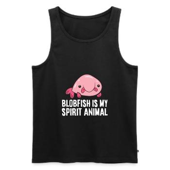 Blobfish est mon animal d’âme Blobfish - Débardeur bio Premium Homme - noir - Devant - Michal (187cm)