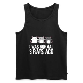 Drôle de rats propriétaires de rats comme animaux de compagnie J’étais normal 3 rats - Débardeur bio Premium Homme - noir - Devant - Michal (187cm)