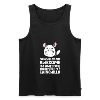 Chinchillas sind fantastisch, deshalb bin ich ein - Männer Premium Bio Tank Top - Schwarz - Vorne - Michal (187cm)