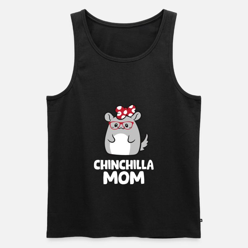 Chinchilla-Mama - Männer Premium Bio Tank Top - Schwarz
