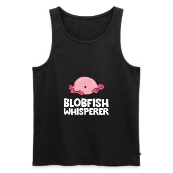 Blobfish Whisperer Funny Blobfish - Men's Premium Organic Tank Top - black - Front - AI Model Male 178 light (178cm)