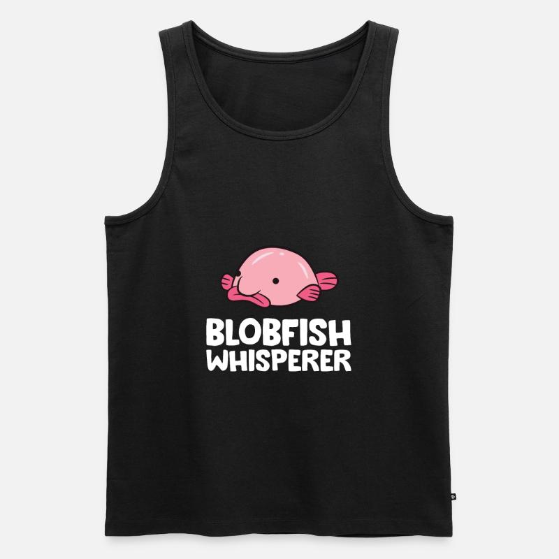 Blobfish Whisperer Funny Blobfish - Men's Premium Organic Tank Top - black