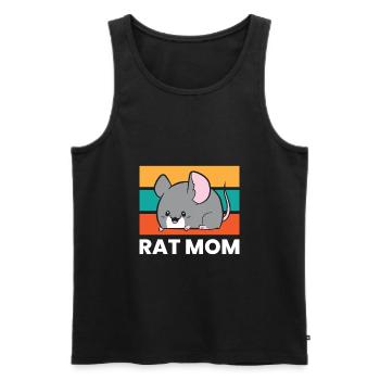 Rat Maman Pet Rat Propriétaire Rat Mama Mignon Rats - Débardeur bio Premium Homme - noir - Devant - AI Model Male 178 light (178cm)