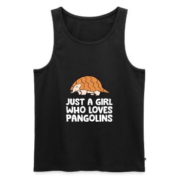Nur ein Mädchen, das Schuppentiere liebt - Männer Premium Bio Tank Top - Schwarz - Vorne - Michal (187cm)