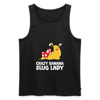 Verrückte Bananenschnecke Dame Frauen Mädchen - Männer Premium Bio Tank Top - Schwarz - Vorne - Michal (187cm)